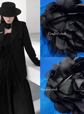 黑色花朵细绳绑纯欲项链颈链