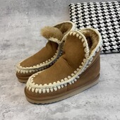 雪地靴 特惠清 纯元 澳洲皮毛一体防滑耐磨加厚加绒保暖棉靴女短靴