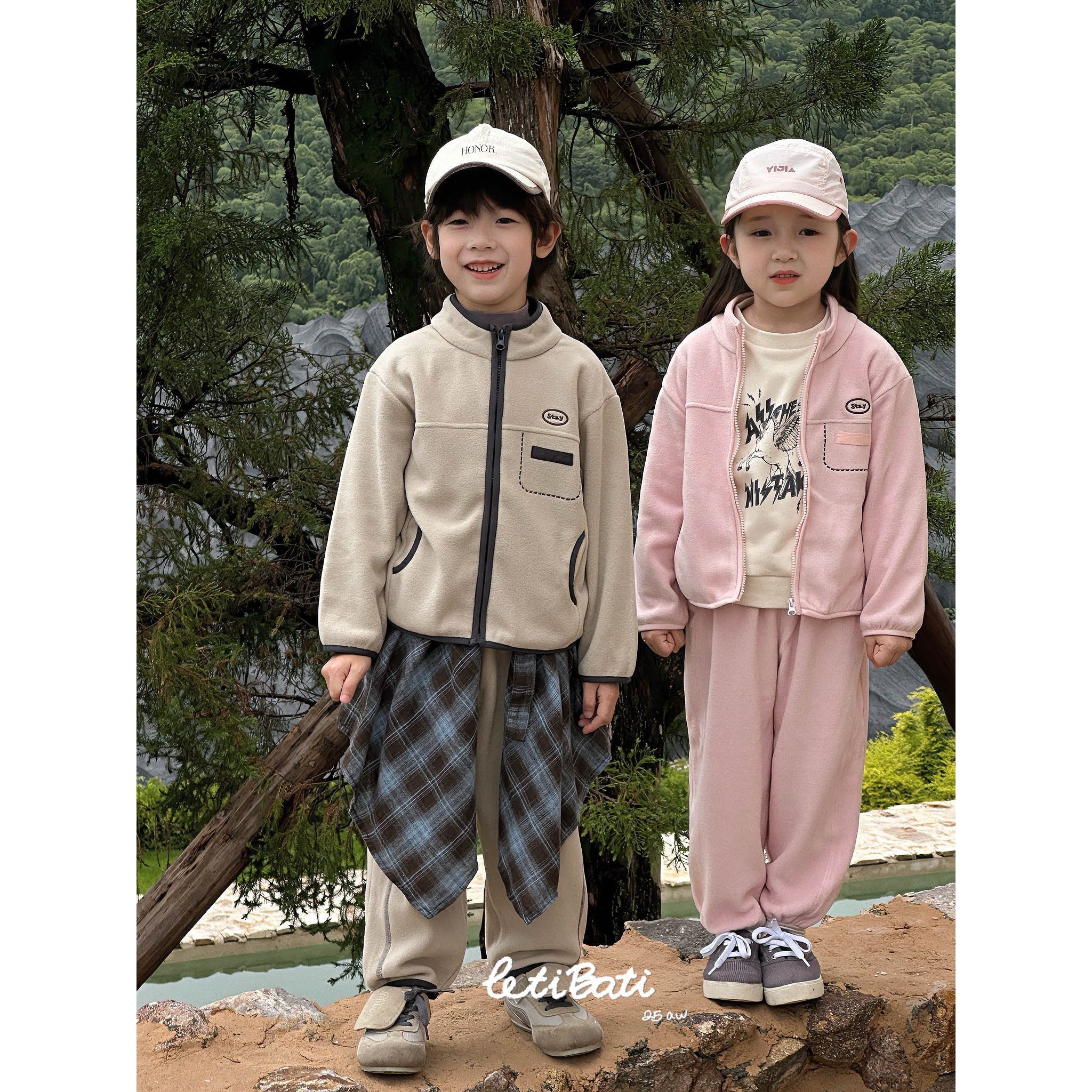 休闲韩版冬季卫衣女童纯色拉链秋冬男女通用女厚款