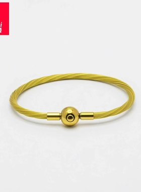 可可爱金球体扣手绳转运珠