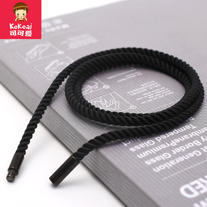 可可爱本命年黄金蜜蜡黑扣编织绳