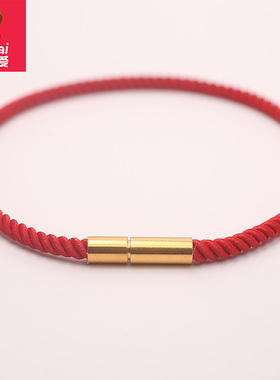 可可爱本命年转运红绳脚链可穿黄金串珠米兰线脚绳编织红绳脚链女