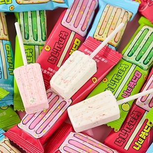 奶棒糖牛奶草莓哈密瓜味批发散装 儿童糖果网红学生休闲小零食
