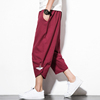 summer Cotton and hemp Casual pants Haren pants Pencil Pants Cropped Trousers Original Retro Chinese style Flax Casual pants Men's trousers