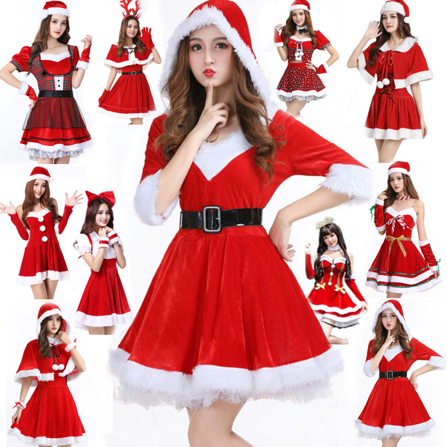 圣诞节服装万圣衣服女圣诞老人装扮服饰裙套装DS酒吧夜店表演出服