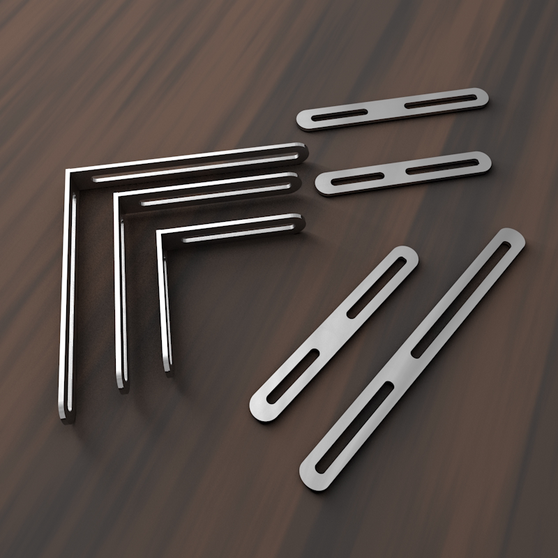 可调节不锈钢l型角码直角固定器橱柜椅子加厚l型层板托三角码连接