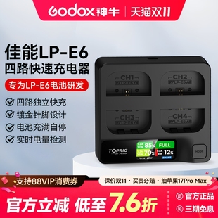 E6NH四路快速充电器 适用于佳能R7 R62 TOPRIG致迅