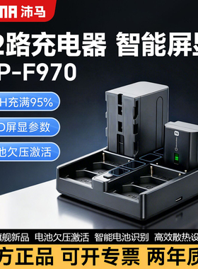 【国家3C认证】沛马 NP-F970四路快速充电器100W四通道适用NP F550/F750通用 FZ100八路座充 PD100W快充