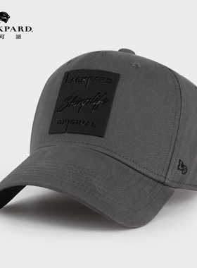 lackpard帽子男秋冬鸭舌户外加大加深帽男士灰色纯棉硬顶棒球帽春