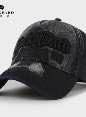 lackpard帽子男士加大加深硬顶棒球帽显脸小复古四季鸭舌帽大头围