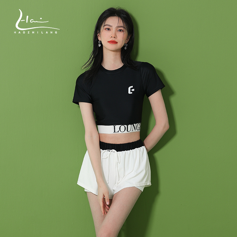 昊之浪女分体显瘦运动风泳衣女