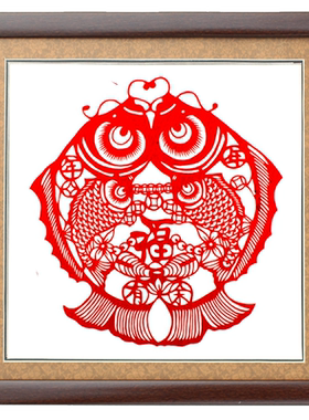 中国风手工剪纸窗花客厅挂画