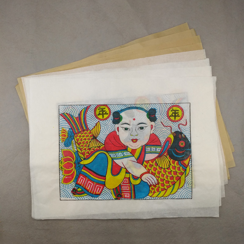 潍坊杨家埠木版年画童子年画门神木板年画中国风工艺品新年装饰画