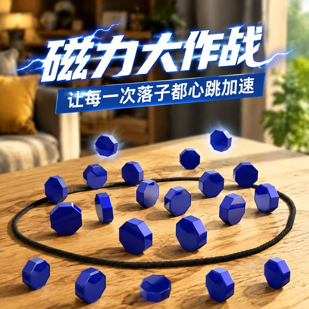 趣味踩雷磁力对战棋感应棋球棋盘磁铁吸铁珠儿童益智思维训练玩具