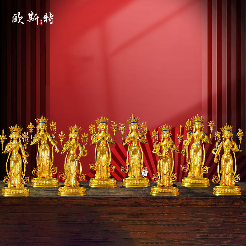 精工铜《八大菩萨》《观音》《地藏》《弥勒》《文殊》20寸铜像