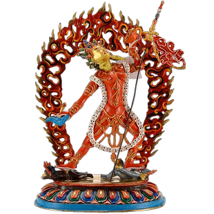 欧斯特《那洛空行母摆件》尼泊尔手工铜彩绘家居装饰品桌面玄关像