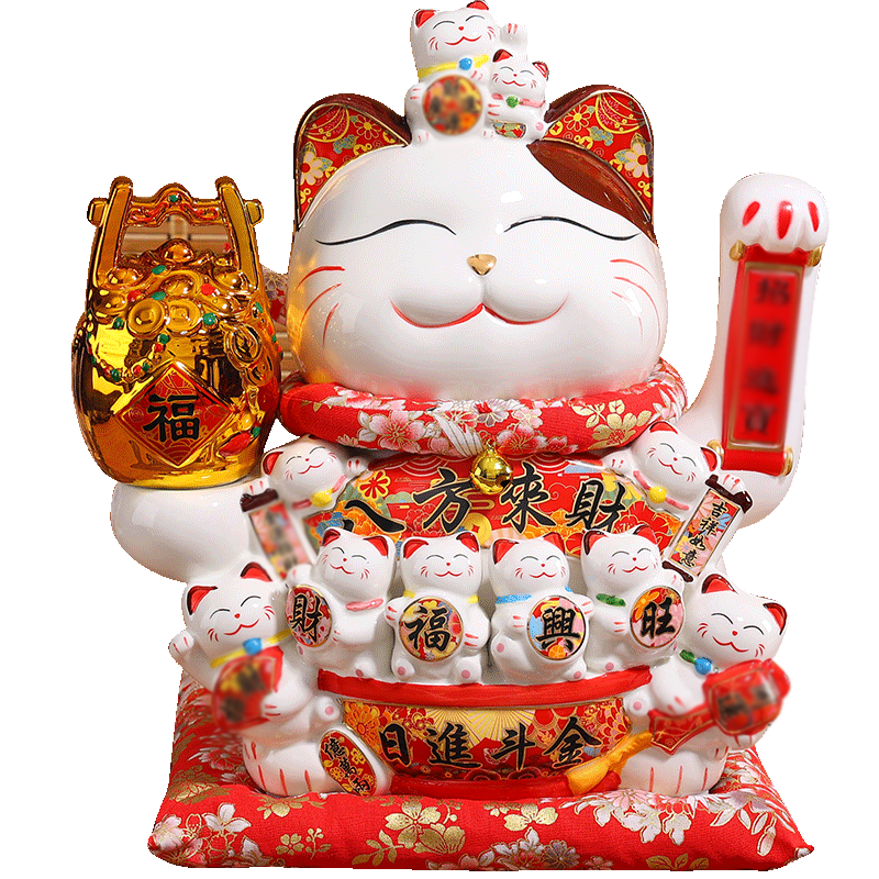桌面装饰摆件可存钱可摇手