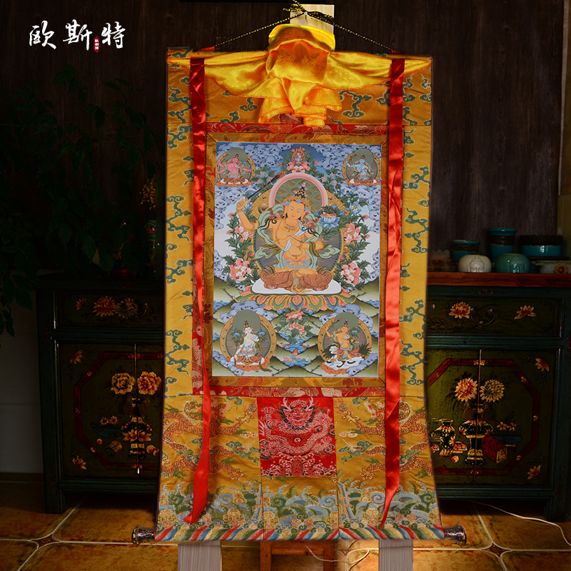 欧斯特尼泊尔矿物颜料唐卡挂画