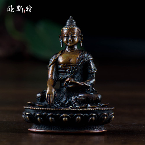 铜摆件尼泊尔手工释迦牟尼