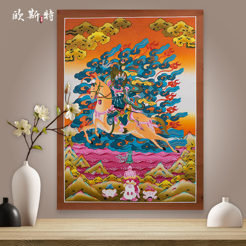 尼泊尔画师手绘客厅装饰画