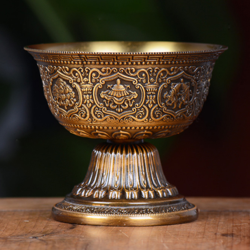 歐斯特合金仿古銅雕花水杯