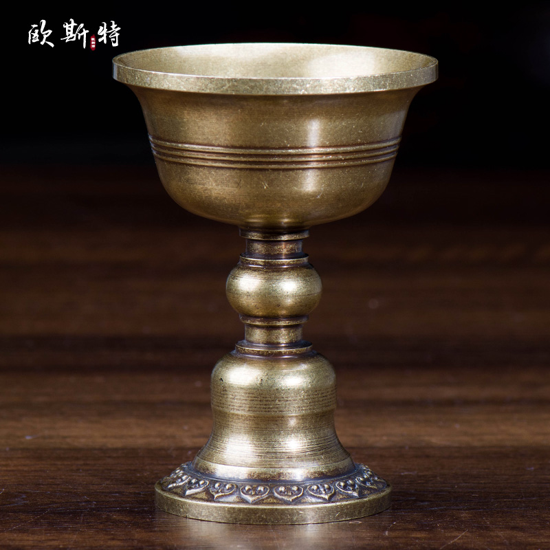 中式烛台家用青铜灯座铜