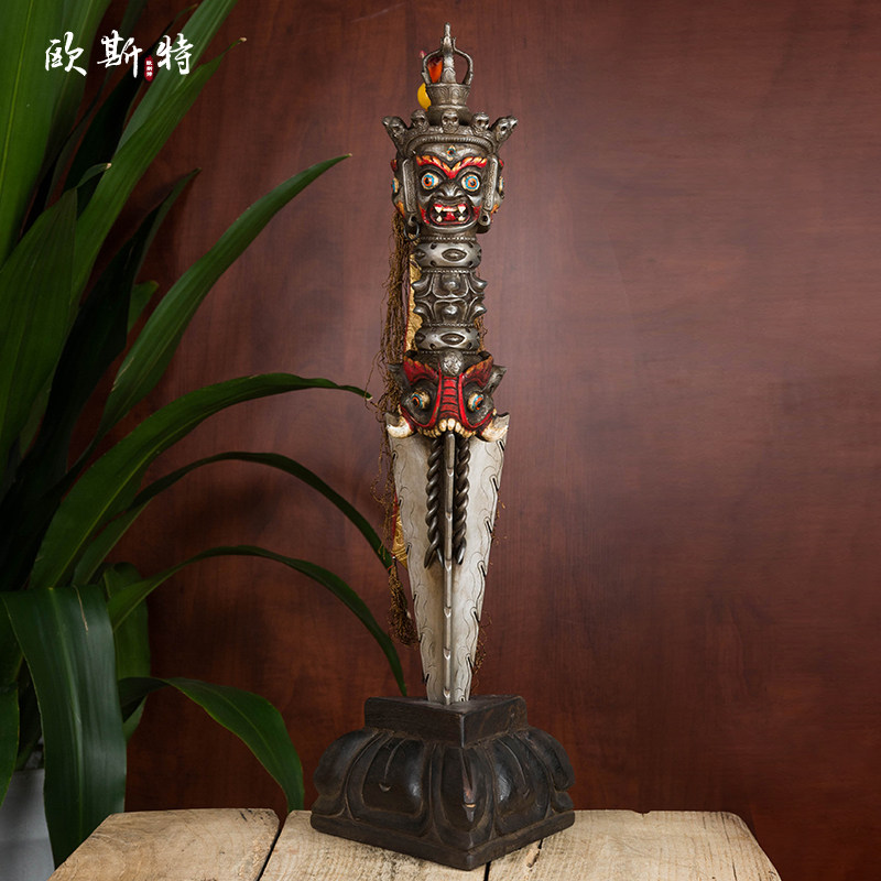 欧斯特尼泊尔手工上铜下铁摆件