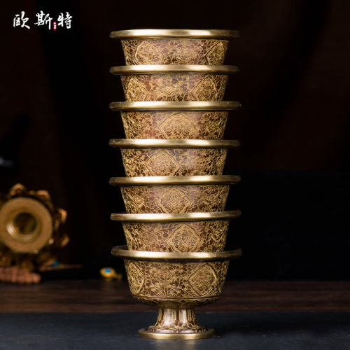 欧斯特尼泊尔紫铜手工水杯