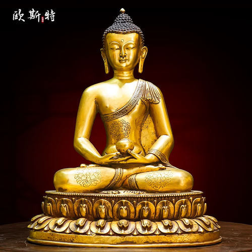 欧斯特铜桌面摆件手工鎏金錾刻