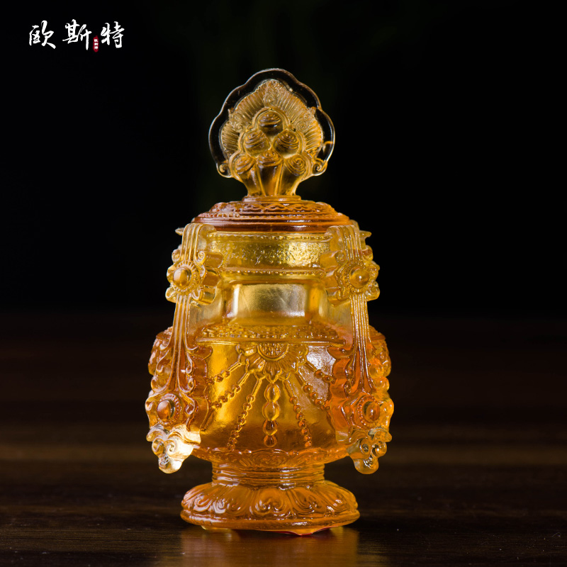 地藏王琉璃宝瓶家居摆件