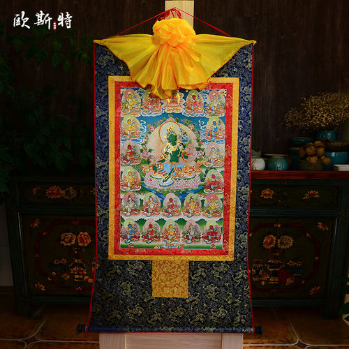 欧斯特唐卡装饰挂画烫金画心