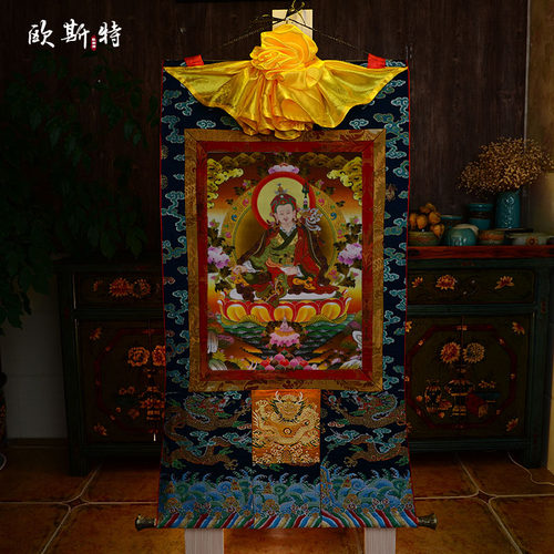 欧斯特莲花生大士尼泊尔藏式唐卡