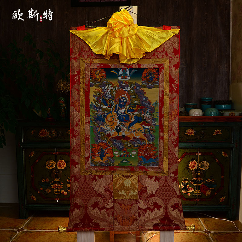 吉祥天母 佛像 唐卡挂画 天然矿物颜料画心 藏传密宗家居供奉画像 Изображение 1 吉祥天母 佛像 唐卡挂画 天然矿物颜料画心 藏传密宗家居供奉画像 Изображение 1