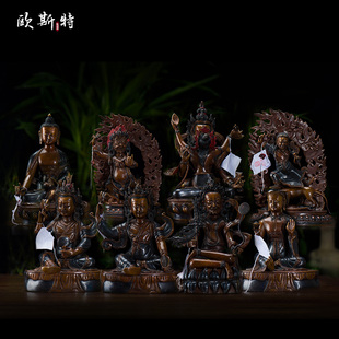 青铜莲师八变一套8尊 家用莲花生铜像摆件 尼泊尔手工制作 欧斯特