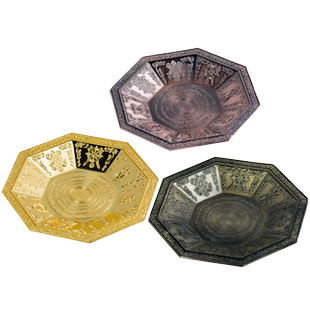 欧斯特八吉祥烟供盘 火供盘 食子塔香盘香托紫铜坛城施食烟施盘子