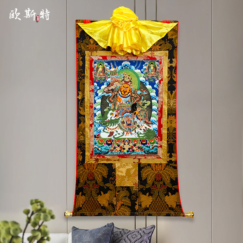 玄关装饰挂画矿物颜料唐卡