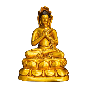 欧斯特全鎏金《龙尊王佛》室内家用《龙种上尊王佛》精工铜像摆件