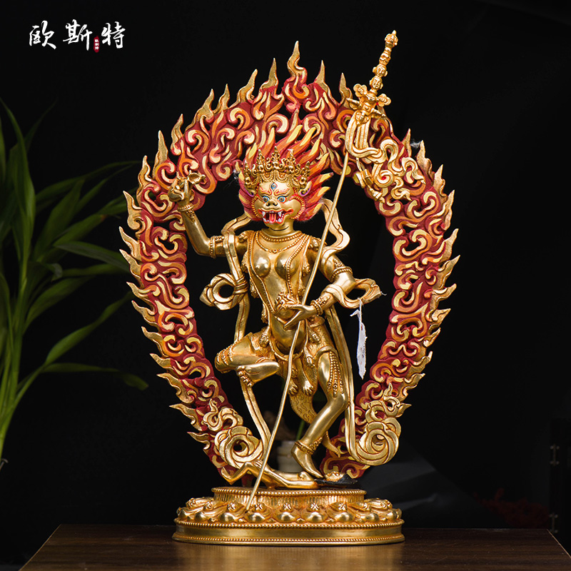 手工摆件尼泊尔空行母铜像