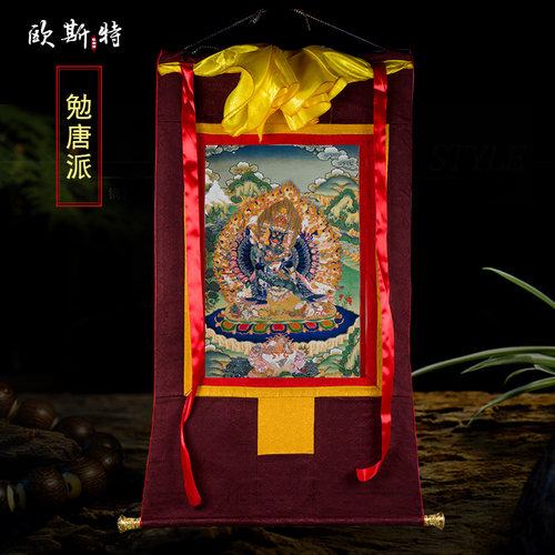 尼泊尔棉布天然矿物颜料唐卡挂画