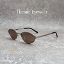 复古个性 猫眼老钱风朋克金属墨镜女防紫外线太阳镜可配度数UV400