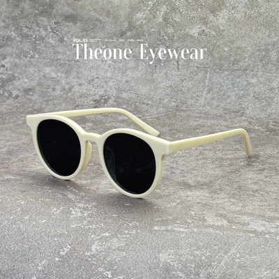 高级感小圆框偏光遮阳复古简约