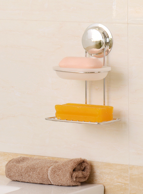 嘉宝强力吸盘肥皂盒创意浴室壁挂肥皂架沥水香皂盒卫生间皂托皂网