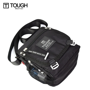tough经典 男包潮牌单肩包男斜跨包放水杯尼龙布包休闲户外包竖款