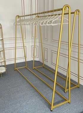 服装店展示架女装专用落地架网红移动衣服架子婚纱秀禾简约挂衣杆