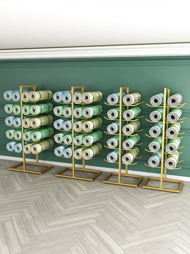 瑜伽垫收纳架放泡沫轴摆放放置架神器店铺器材工具收纳架子整理架