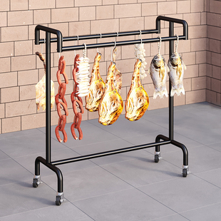 晒肉挂肉架子晒腊肉家用烤鸭火腿猪肉鸡加粗可承重户外挂架晾晒架