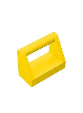 【50g】MOC积木零件配件1x2顶部带柄板兼容2432小颗粒拼插件