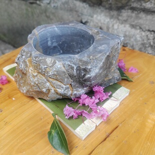 石头狗盆狗碗猫碗狗狗水碗狗食盆防打翻猫咪用品防打翻鸟食盆宠物