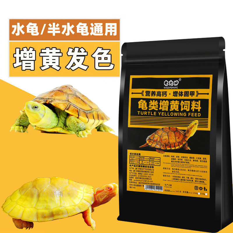 增黄饲料头盔白化巴西小青黄喉蛋龟黄缘石金钱发色半水龟粮大
