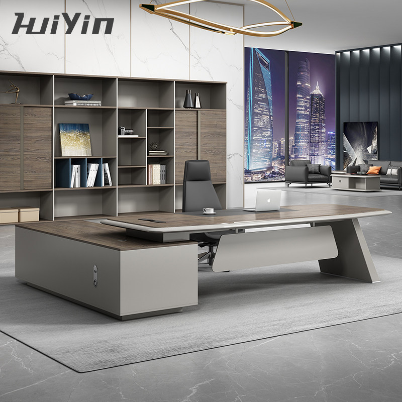 老板桌简约现代办公室桌子大气主管桌单人经理大班台办公桌椅组合
